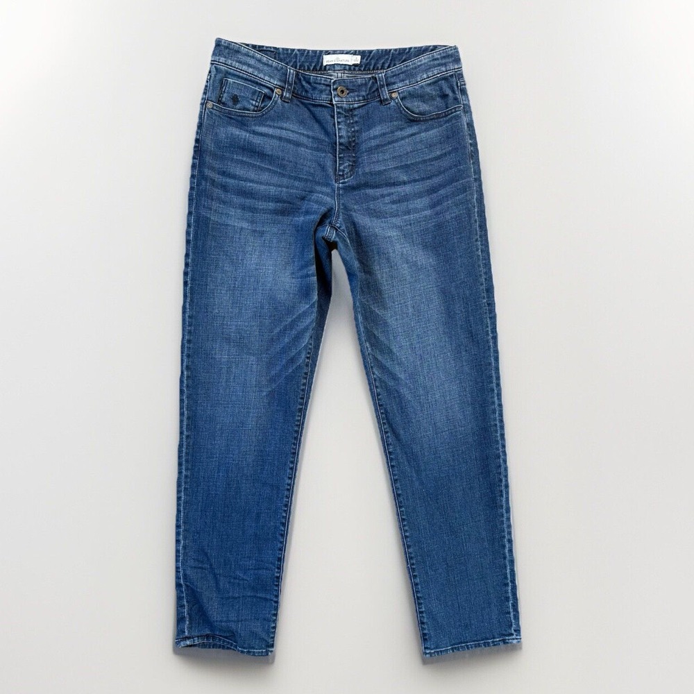 LL Bean Jeans Women Sz 6 Blue Signature Mid Rise Straight Leg Denim‎